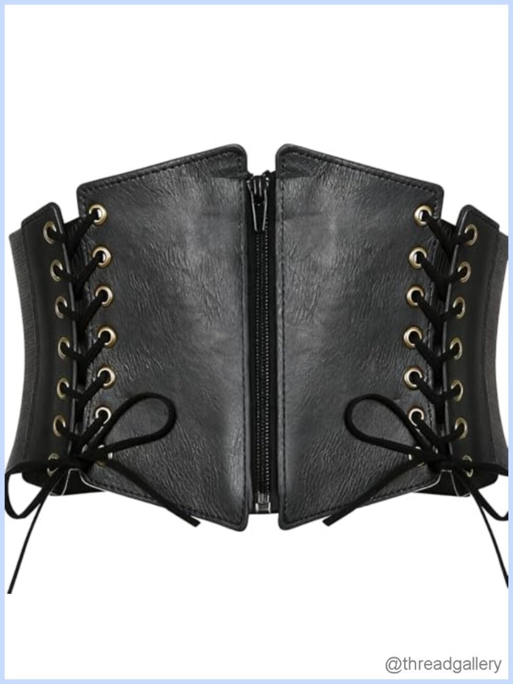 Faux Leather Underbust Corset Belt Elastic Waist Cincher Costume
